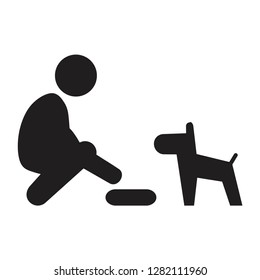  feeds the pet sign vector icon
