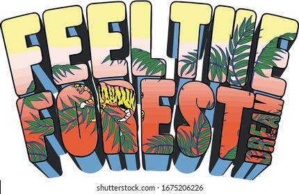 feel the forest vector graphic illustration