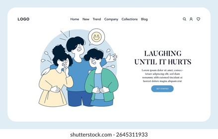 Feel good moments captured through laughter and connection among friends. This illustration highlights joy and camaraderie, evoking a sense of happiness and warmth in interpersonal relationships.