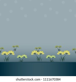 feel good yellow flower on earth tone background vector