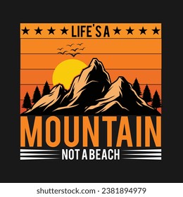 Feel the mountain magic typography t-shirt design, mountain, campaign, vintage