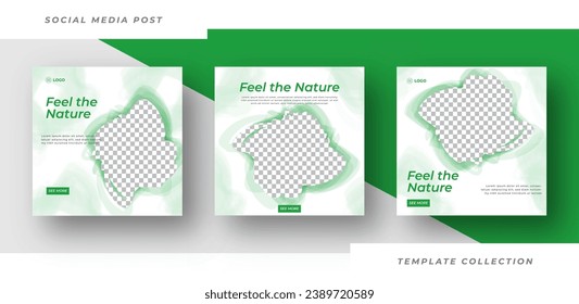 Feel the nature world environment day of nature promotion banner social media 
