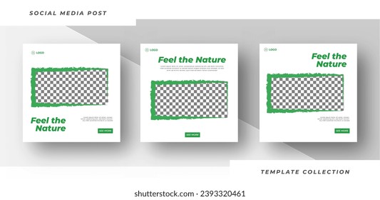 Feel the nature world environment day of nature promotion banner social media 
