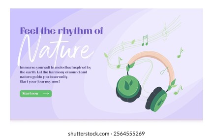 Feel the Rhythm Banner vector illustration