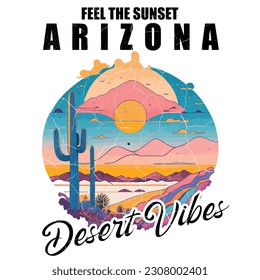 Sientan Las Vibes Del Desierto De Sunset Arizona