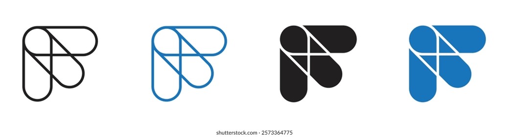 Feeld icon Flat line symbol