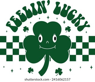 Feelin' Lucky St. Patrick's Day Retro T-shirt