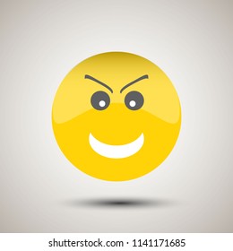 Feeling angry emoji isolated flat vector icon