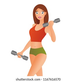 Feeling awesome Looking even better Shot of a beautiful and sporty young woman lifting up weights against white background.