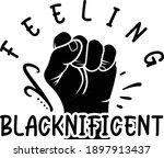 feeling blacknificent, Black Girls Vector File