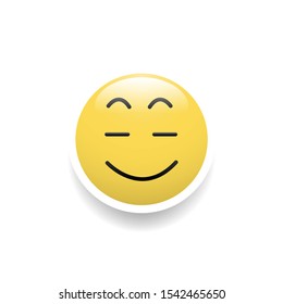 Feeling Comfortable emoticon,Vector and Illustration.