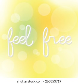 Feeling freedom background with bright light green and yellow