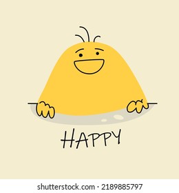 Feeling Happy Abstract Character Illustration Editable Stock Vector ...