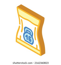 feeling of heaviness isometric icon vector. feeling of heaviness sign. isolated symbol illustration