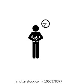 feeling of hunger during icon. Element of time managment illustration. Premium quality graphic design icon. Signs and symbols collection icon for websites, web design, mobile app on white background