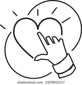 feeling and love ,business concepts for the construction sector that feature flat designs and line art icons.