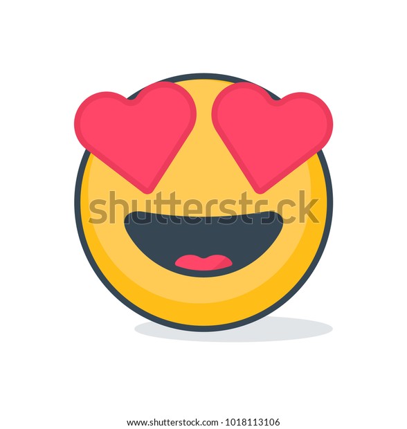 Feeling Love Emoticon Love Emoticon Stock Vector (Royalty Free) 1018113106