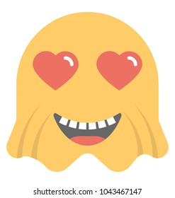 
Feeling loved emoticon, emoji showing expression of love
