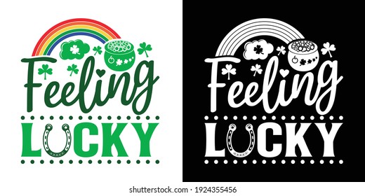 Feeling Lucky Printable Vector Illustration