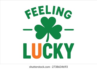 Feeling lucky with shamrock on St. Patrick's Day celebration