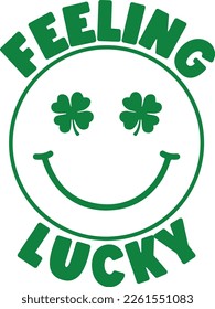 Glücksgefühl - St. Patrick's Day inspirierendes Briefing Design. Irisches Zitat von Leprechaun shenanigans mit viel Glück