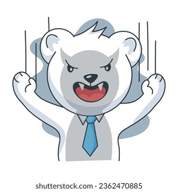 Feeling mad sticker in flat style 
