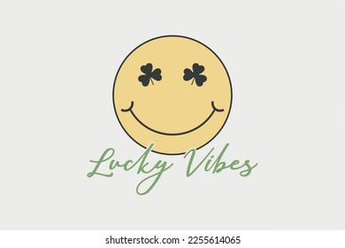 Feeling Vibes St. Patrick's Day Typography T Shirt Design