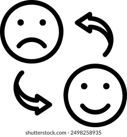feelings line icon illustration vector
