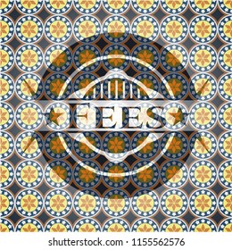 Fees arabesque badge. arabic decoration.