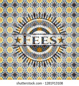 Fees arabesque badge. arabic decoration.