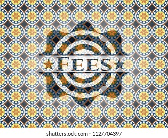 Fees arabesque emblem. arabic decoration.