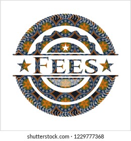 Fees arabesque emblem. arabic decoration.