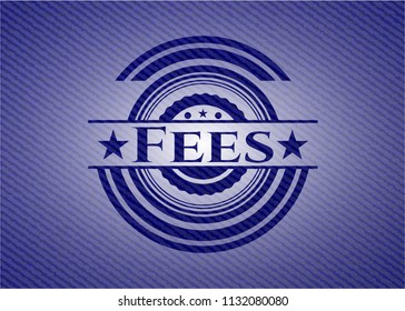 Fees badge with jean texture
