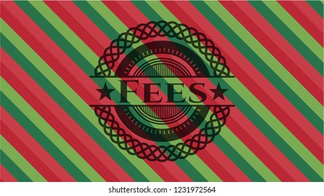 Fees christmas badge background.
