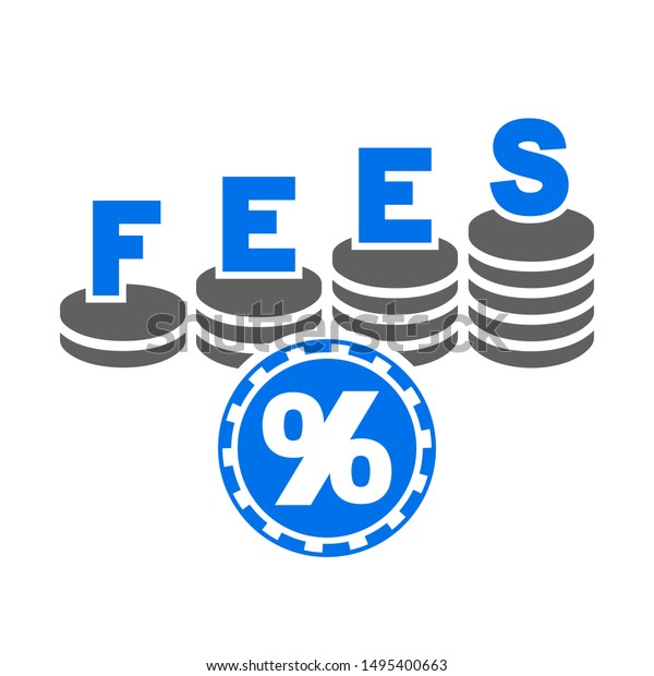 Fees Coins Growing Stack Icon Vector Stock Vector Royalty Free 1495400663