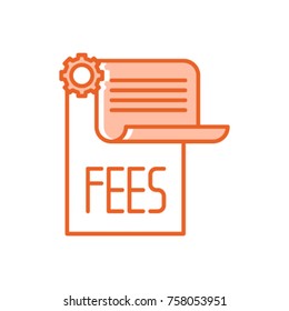 Fees document vector icon