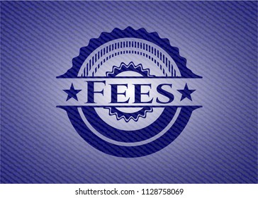 Fees emblem with denim high quality background
