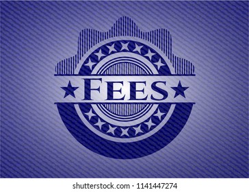 Fees emblem with jean high quality background