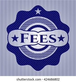 Fees emblem with jean texture