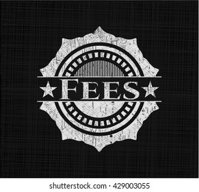 Fees on chalkboard