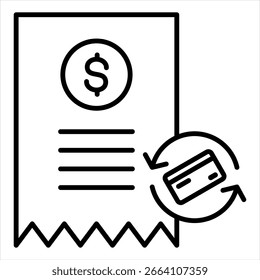 Fees Outline Icon Vector Illustration