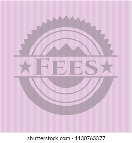 Fees pink emblem. Retro