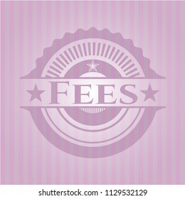 Fees realistic pink emblem