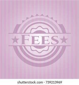 Fees realistic pink emblem