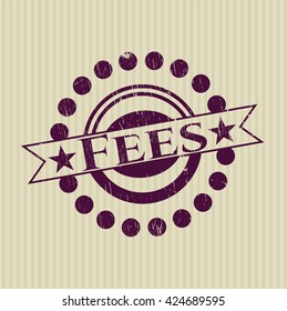 Fees rubber stamp with grunge texture