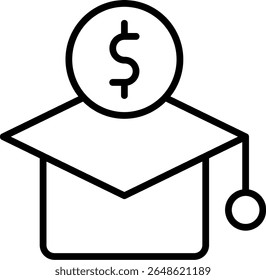 Fees Vector Line Icon Design