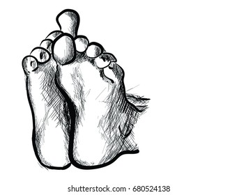 Hand Sketch Couple Feet Having Sex Stock Vector (Royalty Free) 355166918