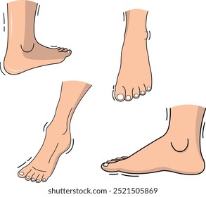 feet in a background illustration