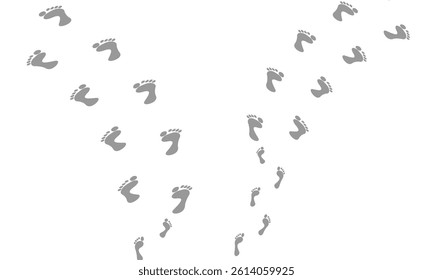 Feet badge on white background. vector illustration. Footprints icon isolated on white background. Vector illustration.Footprints, bare feet .