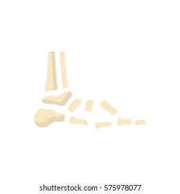 feet broken bone flat icon